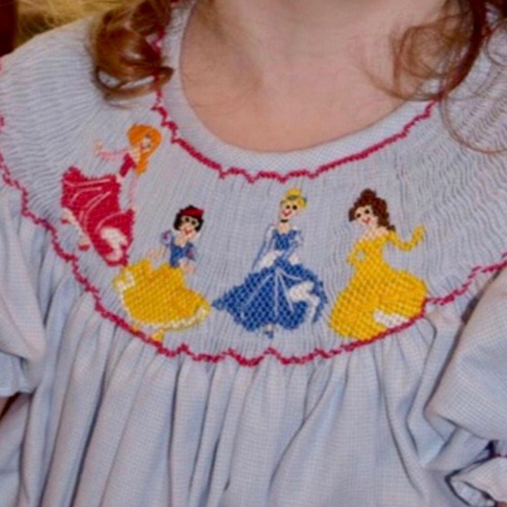 Disney Princess smocked Lolly Wolly Doodle dress